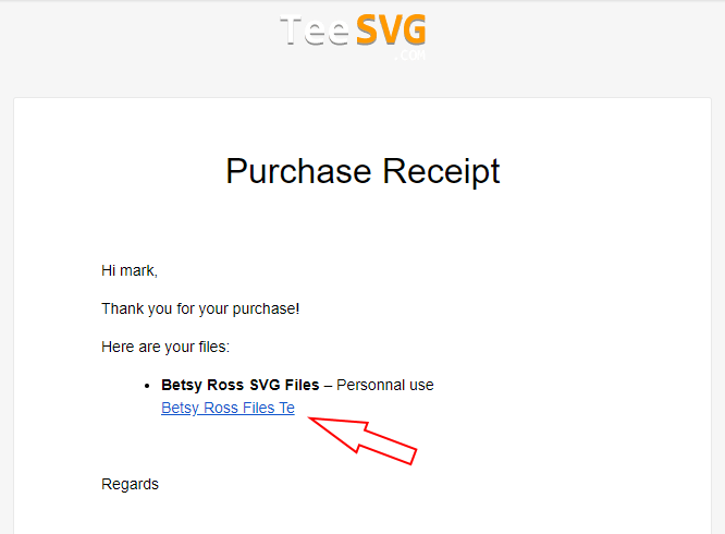 email purchase receipt teesvg