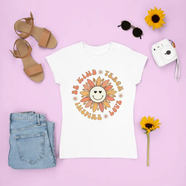 Teach Love Inspire Sunflower SVG PNG