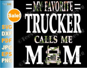 Download My Favorite Trucker SVG Flower Birthday Best Mothers Day ...