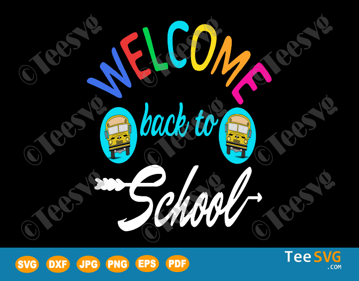 Welcome Back To School SVG Cute Teacher design 