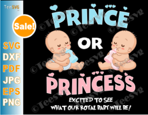 Download Boy Or Girl Svg Dxf Cutting File Prince Or Princess Maternity Baby Shower Gender Reveal Design Teesvg