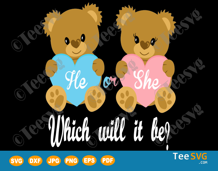 Download Gender Reveal Svg Baby Shower He Or She T Shirt Design Teesvg