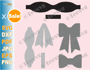 Download Bow Template Svg Bow Svg Bundle Hair Bow Template Cut File Leather Hair Vector Teesvg