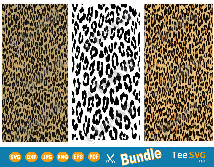 Leopard Print SVG Bundle Leopard Pattern Files Cheetah Animal Template  Vector Clip Art | Teesvg