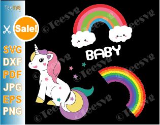 Download Rainbow SVG Bundle Rainbow Baby SVG with Clouds Rainbow ...