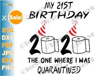 21st Birthday Quarantine SVG Files The One Where I Was Quarantined 2020 My Twenty one turning 21 Shirt her him