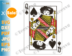 Download Afro Queen Of Spades Svg Black Queen Of Spade Card Game Png Cut Files For Girl Woman Teesvg Etsy Pinterest