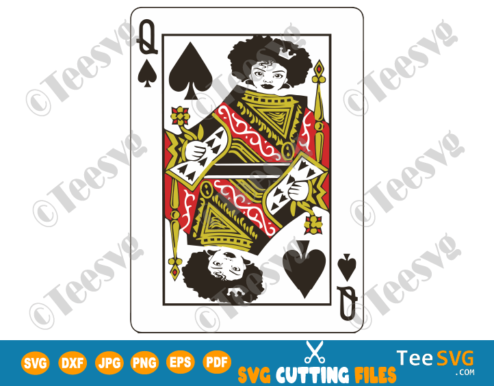 Download Afro Queen of Spades SVG Black Queen of Spade Card Game ...