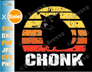 Download Chonk Cat Shirt Svg Funny Fat Cats Meme Chonky Cat Lover Gift Vintage Retro Sunset Teesvg PSD Mockup Templates