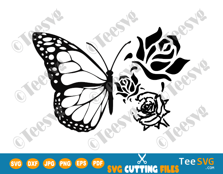 Floral Butterfly Svg Butterfly Flowers Png Cut Files For Cricut Butterflies Wings Insect Bugs Vector Images Gift Teesvg