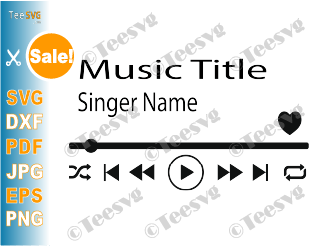 Music Player SVG File Media player PNG Acrylic Song Art Glass Song Art Track Display SVG Files for Cricut Sublimation prints download