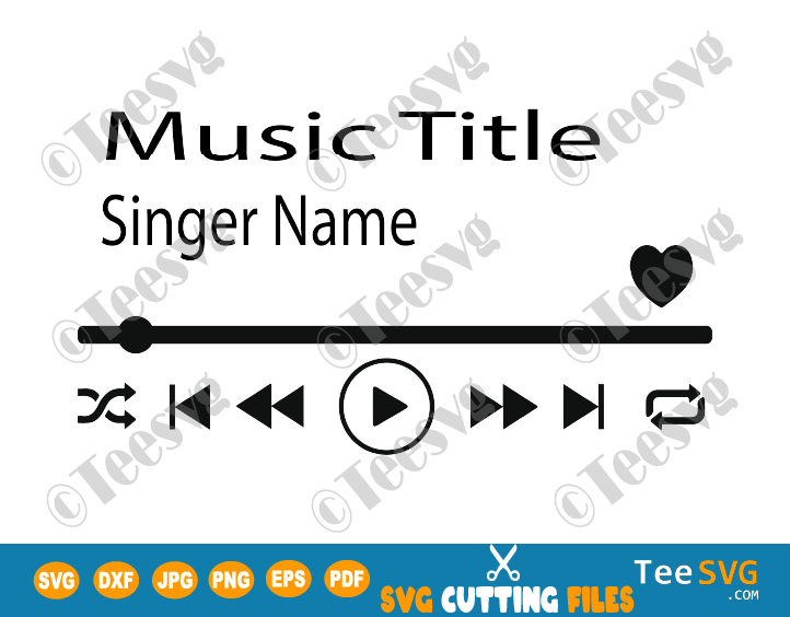 Download Music Player Svg File Media Player Png Play Buttons For Song Cover Acrylic Song Art Glass Song Art Track Display Svg Files For Cricut Sublimation Teesvg Etsy Pinterest SVG, PNG, EPS, DXF File