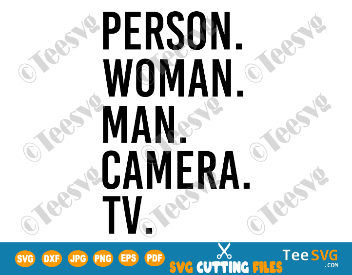 Person Woman Man Camera TV Anti Trump SVG PNG Design for Shirt T-Shirt