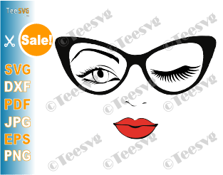 Download Woman Face Svg Winking Girl In Glasses Girl Face Cut File Cricut Eyes Sunglasses Winking Eyelash Wink Lashes Eye Png Teesvg Etsy Pinterest