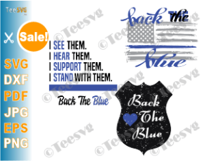 Download Back The Blue Svg Files Bundle Png Flag Vinyl Decal Sign Police Support Svg Silhouette Cricut Shirt Design Teesvg Etsy Pinterest SVG, PNG, EPS, DXF File