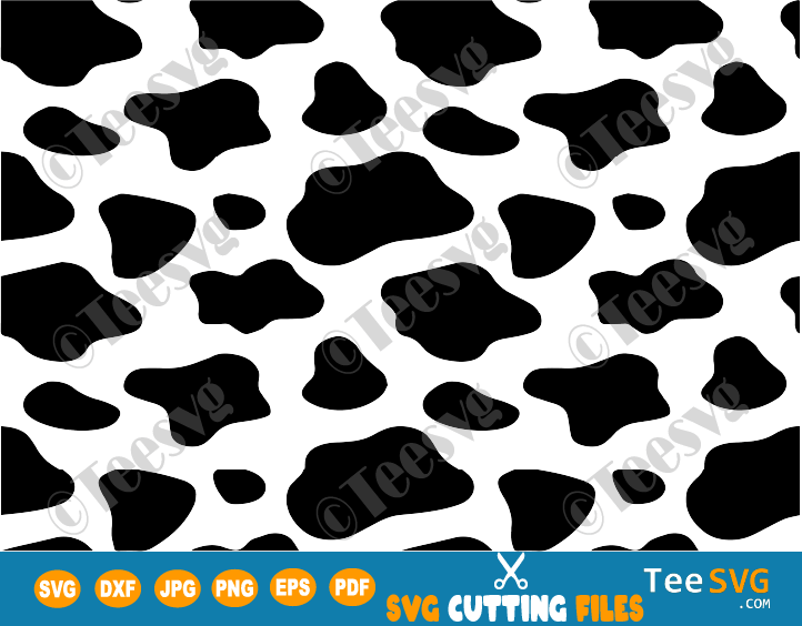 Cow Spots SVG File Cow Print Pattern PNG Vector Cow Spot Clipart Cows Decal Stencil Template