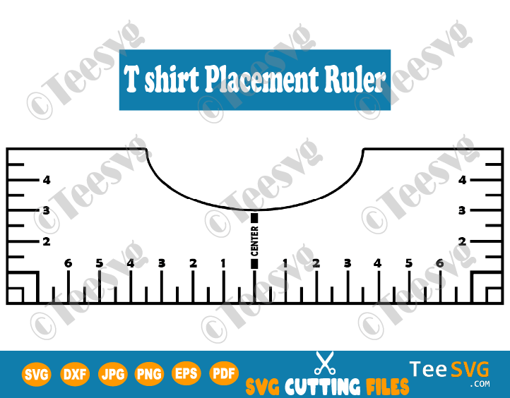 Tshirt Ruler SVG Guide T shirt Placement Ruler SVG T shirt Alignment Tool SVG File DIY Template ...