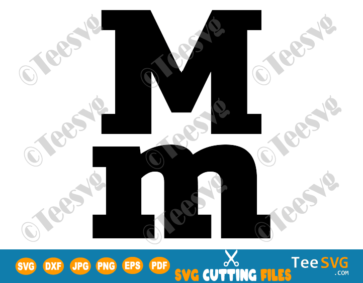 Letter M SVG File Uppercase and Lowercase Letter M Silhouette SVG Cricut Crafts letter M Monogram SVG Clipart Printable