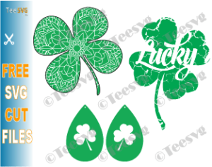 Download Shamrock Svg Free Bundle Images Mandala Earring Celtic Lucky Distressed Shamrock Svg File For Laser Cut Saint Patrick S Day Teesvg Etsy Pinterest