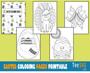Easter Coloring Pages Printable Pdf Egg Bunny Basket Chick Mandala Coloring Book Sheets Images Pictures Pages Gifts for Preschoolers Prek Kids to Print