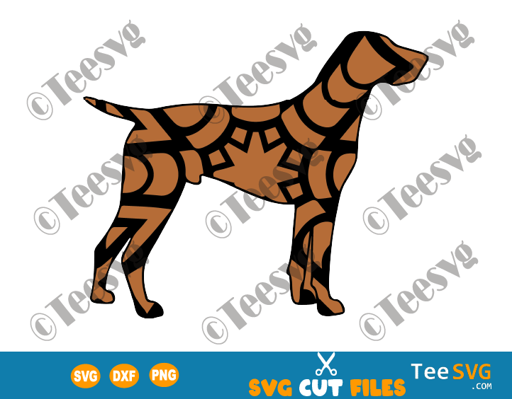 German Shorthaired Pointer SVG File Mandala, GSP Dog, Hunting Dog Mandala, Puppy Vector, Dog Breeds SVG Files for Cricut