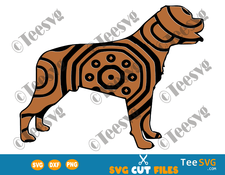 Rottweiler Mandala SVG, Rottie SVG File Vector, Dog Mandala SVG, Puppy Art, Dog Breeds SVG Files for Cricut