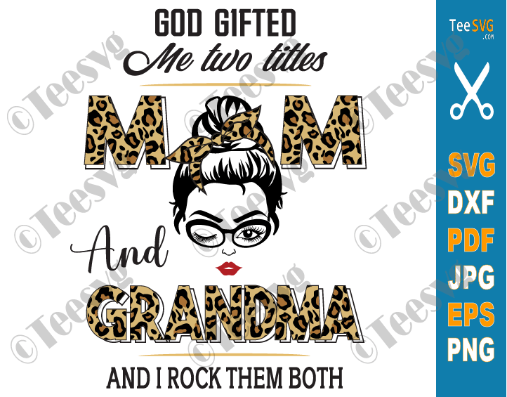 I Have Two Titles Mom and Meme Svg I Rock Them Both Grandma 