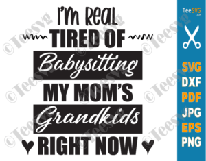 Funny Canvas Tote Bag - "I'm Real Tired Of Babysitting" Design, Reusable Shopping Bag - View #6