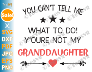 Download You Can T Tell Me What To Do You Re Not My Granddaughter Svg Funny Sarcasm Grandma Grandpa And Granddaughter Svg Family Svg Sayings Shirt Teesvg Etsy Pinterest