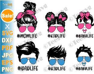 Family Life Svg Bundle Fam Life Svg Messy Bun Family Svg Bun Hair Svg Mom Life Kid Life Svg Files Dad Life And Baby Life Decal Momlife Kidlife Dadlife Png Mom Daughter