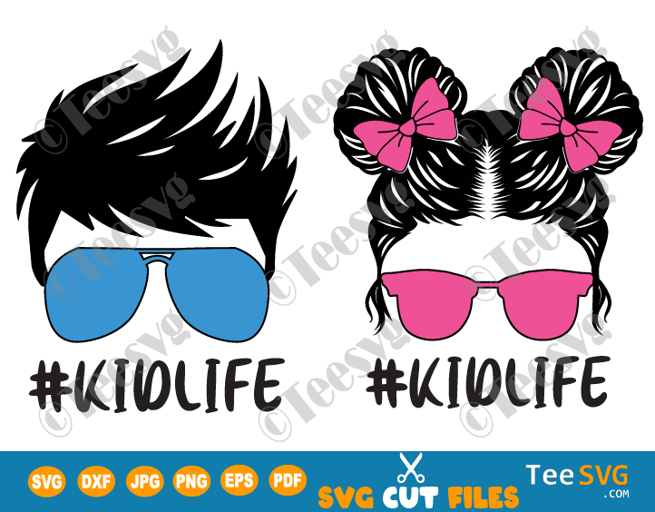 Download Kid Life SVG PNG Decal Bundle Kids Life Boy SVG Kids Life Girl SVG Kid Life Messy Bun PNG Vinyl ...