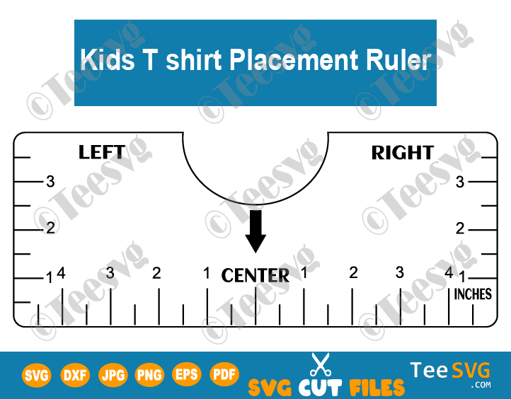 Kids T-shirt Alignment Ruler SVG T-shirt Ruler Guide Printable Template Tee Shirt  Vinyl Ruler, Teesvg