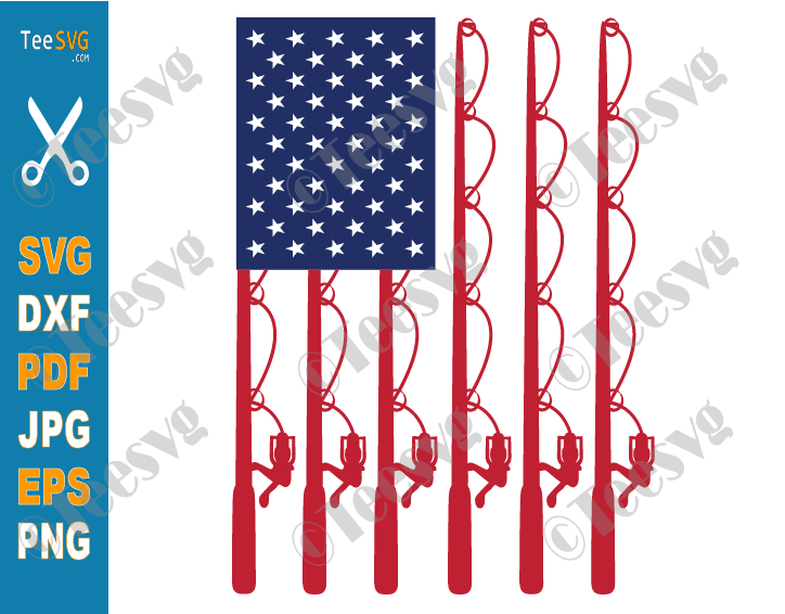 Free Free 112 American Flag Fishing Rod Svg SVG PNG EPS DXF File