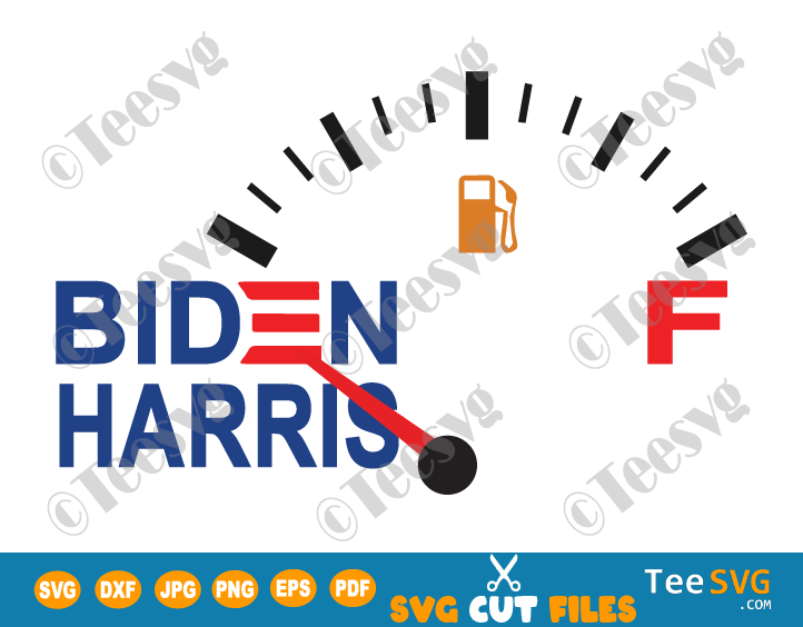 Gas Gauge On Empty Biden Harris SVG PNG Gasoline Meter No Fuel Shirt Design