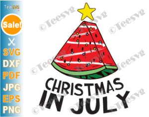 Download Christmas in July SVG Watermelon Xmas Tree Funny Melon ...