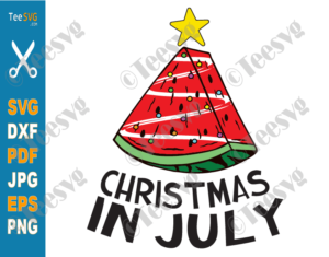 Download Christmas in July SVG Watermelon Xmas Tree Funny Melon ...