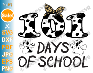 101 Days Of School SVG Dalmatian Dog Lover Boys Girls 100th Days Dalmation Shirt PNG