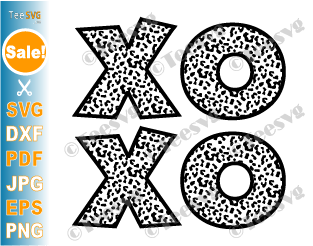 Leopard Print Xoxo SVG Valentine's Day SVG Valentine Cupid Cheetah PNG Sublimation Download