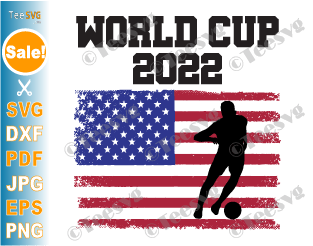 World Cup 2022 SVG PNG USA Soccer Shirt United States Flag Us Team Qatar Wc