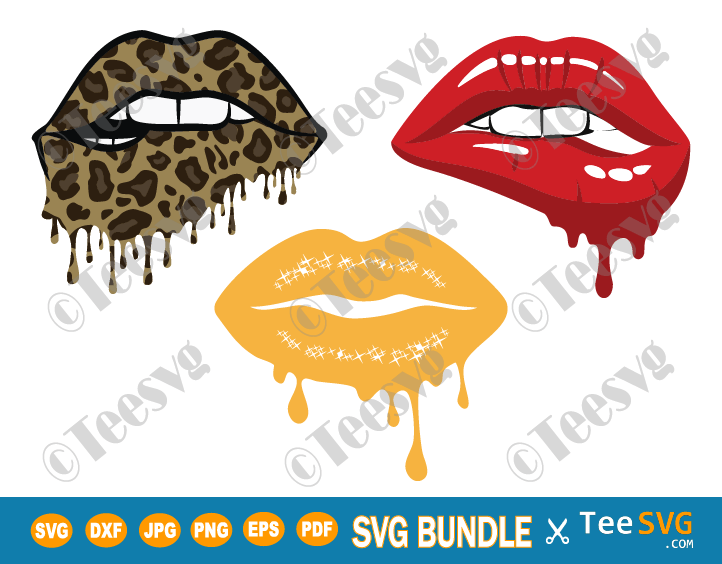 Dripping Lips With Stars Svg Instant Download Instant Svg Lips -  UK