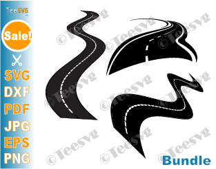 Winding Road Clipart Digital Download SVG PNG JPG PDF Cut Files