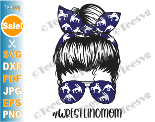 Wrestling Mom Sublimation SVG Files PNG | Mama WWE Wrestler Moms Cricut Shirt Design Clipart Images