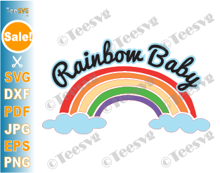 Baby Onesie SVG | Rainbow Baby SVG PNG CLIPART | Cute NewBorn Baby Boy Girl Cricut Shirt Graphic Design