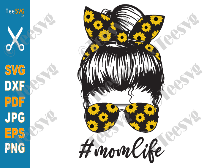 Mom Life Louis Vuitton LV SVG Messy Bun Headband Birthday Gift SVG