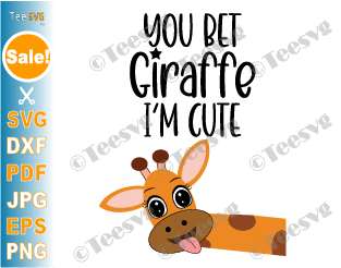 Bodysuit Baby SVG | baby Onesie SVG Cricut PNG | You Bet Giraffe I'm Cute SVG | Baby Clothes CLIPART Quotes | Baby Shirt Sayings | Toddler Infant Newborn Onesie Design