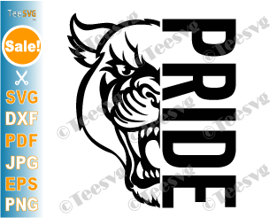 Panther Pride SVG PNG CLIPART, University School Pride Mascot, School Spirit SVG, Lion Pride Sublimation Graphics Design Cricut .