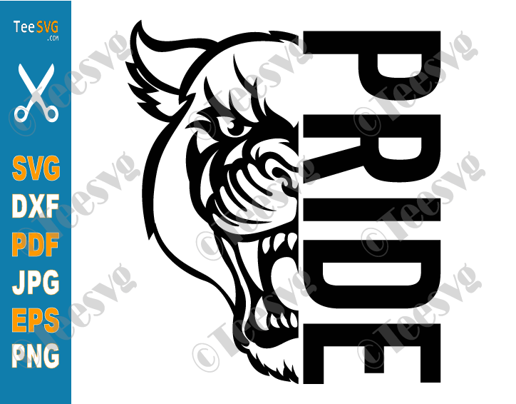 Panther Pride SVG PNG CLIPART, University School Pride Mascot, School Spirit SVG, Lion Pride Sublimation Graphics Design Cricut