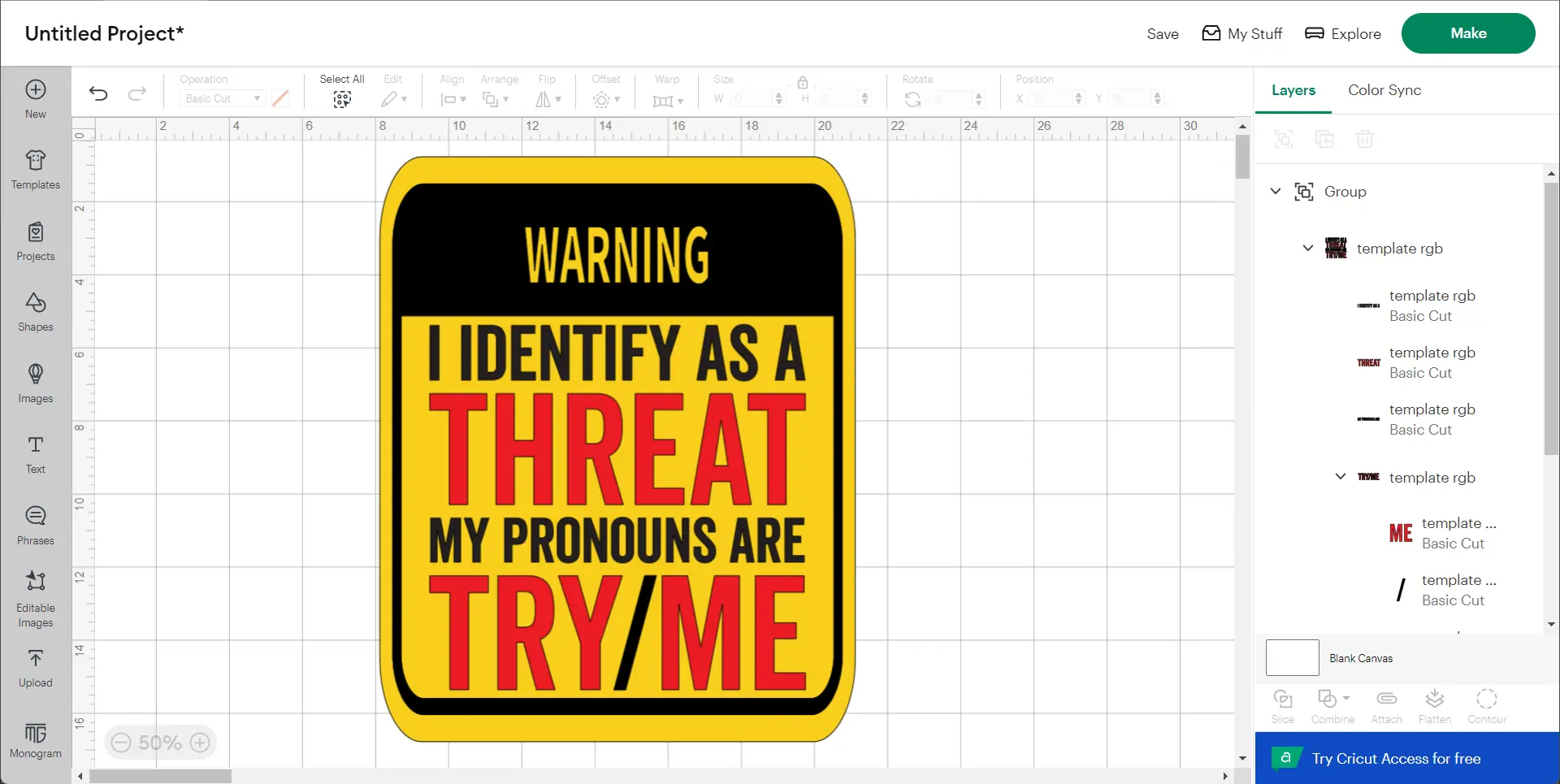 I Identify As A Threat SVG PNG Sassy SVG quotes cricut
