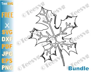 FREE Leaf CLIPART Black and White PNG JPG SVG Vector Transparent Background - Easy Hand Drawn Printable Download.