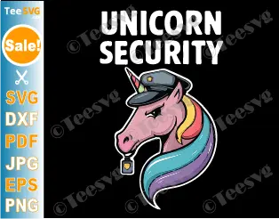 Unicorn Security svg png Dad Halloween Men Cricut Shirt Design.